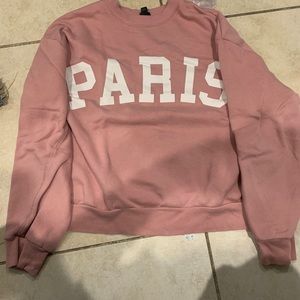 Paris pink crew neck- wild fable